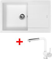 Sinks Amanda 780 Milk + Mix 3 P GR - Kitchen Sink and Tap Set