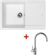 Sinks Amanda 780 Milk + Vitalia - Kitchen Sink and Tap Set