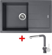 Sinks Amanda 780 Titanium + Mix 3 P GR - Kitchen Sink and Tap Set
