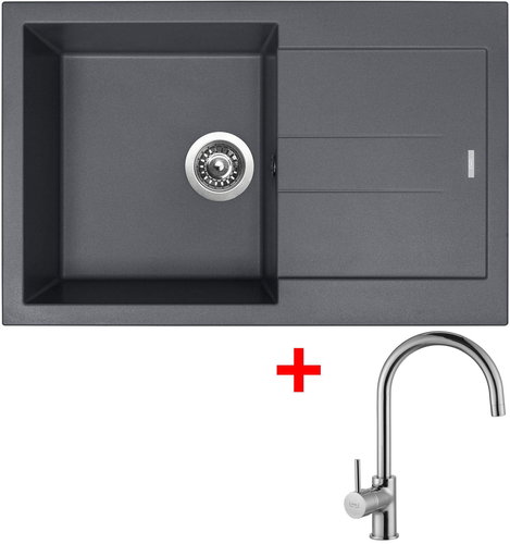 Sinks Amanda 780 Titanium + Vitalia - Set dřezu a baterie - Hlavní obrázek