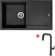 Sinks Amanda 860 Nanoblack + EVA P Nanoblack - Kitchen Sink and Tap Set