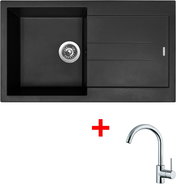 Sinks Amanda 860 Nanoblack + Mix 35 - Kitchen Sink and Tap Set