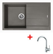 Sinks Amanda 860 Nanotruffle + Mix 35 - Kitchen Sink and Tap Set
