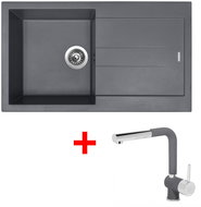 Sinks Amanda 860 Titanium + Mix 3 P GR - Kitchen Sink and Tap Set