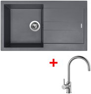 Sinks Amanda 860 Titanium + Vitalia - Kitchen Sink and Tap Set