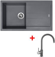 Sinks Amanda 860 Titanium + Vitalia GR - Kitchen Sink and Tap Set