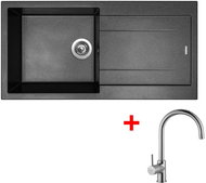 Sinks Amanda 990 Metalblack + Vitalia - Kitchen Sink and Tap Set