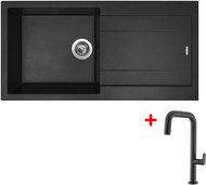 Sinks Amanda 990 Nanoblack + EVA P Nanoblack - Kitchen Sink and Tap Set