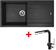 Sinks Amanda 990 Nanoblack + Mix 3 P Nanoblack - Kitchen Sink and Tap Set