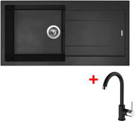 Sinks Amanda 990 Nanoblack + Mix 35 Nanoblack - Kitchen Sink and Tap Set