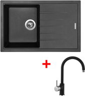 Sinks Best 780 Metalblack + Vitalia GR - Kitchen Sink and Tap Set