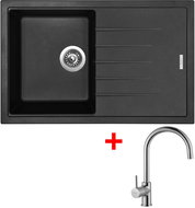 Sinks Best 780 Pureblack + Vitalia - Kitchen Sink and Tap Set