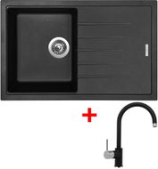 Sinks Best 780 Pureblack + Vitalia GR - Kitchen Sink and Tap Set