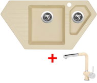 Sinks Bravo 850.1 Sahara + Mix 3 P GR - Kitchen Sink and Tap Set