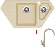 Sinks Bravo 850.1 Sahara + Vitalia GR - Kitchen Sink and Tap Set