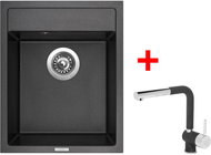 Sinks Classic 400 Metalblack + Mix 3 P GR - Kitchen Sink and Tap Set