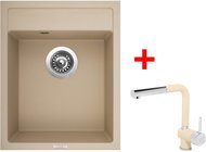 Sinks Classic 400 Sahara + Mix 3 P GR - Kitchen Sink and Tap Set