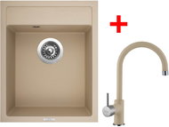 Sinks Classic 400 Sahara + Vitalia GR - Kitchen Sink and Tap Set