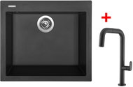 Sinks Cube 560 Nanoblack + EVA P Nanoblack - Kitchen Sink and Tap Set