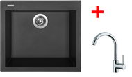 Sinks Cube 560 Nanoblack + Mix 35 - Kitchen Sink and Tap Set