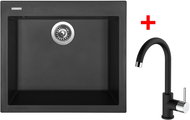 Sinks Cube 560 Nanoblack + Mix 35 Nanoblack - Kitchen Sink and Tap Set