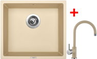 Sinks Frame 457 Sahara + Vitalia GR - Kitchen Sink and Tap Set