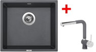 Sinks Frame 457 Titanium + Mix 3 P GR - Kitchen Sink and Tap Set