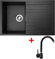 Sinks Grande 800 Granblack + Polo GR - Kitchen Sink and Tap Set