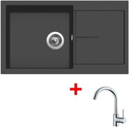 Sinks Infinity 860 Nanoblack + Mix 35 - Kitchen Sink and Tap Set