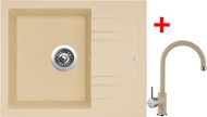 Sinks Linea 600 Sahara + Vitalia GR - Kitchen Sink and Tap Set