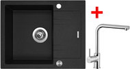 Sinks Linea 600 XC Granblack + Elka - Kitchen Sink and Tap Set