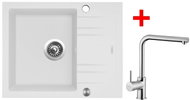 Sinks Linea 600 XC Milk + Elka - Kitchen Sink and Tap Set