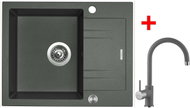Sinks Linea 600 XC Titanium + Vitalia GR - Kitchen Sink and Tap Set