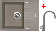 Sinks Linea 600 XC Truffle + Vitalia GR - Set dřezu a baterie