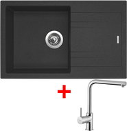 Sinks Linea 780 Granblack + Elka - Kitchen Sink and Tap Set