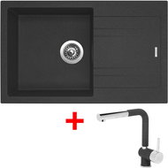 Sinks Linea 780 Granblack + Mix 3 P GR - Kitchen Sink and Tap Set