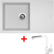 Sinks Linea 780 Milk + Mix 3 P GR - Kitchen Sink and Tap Set