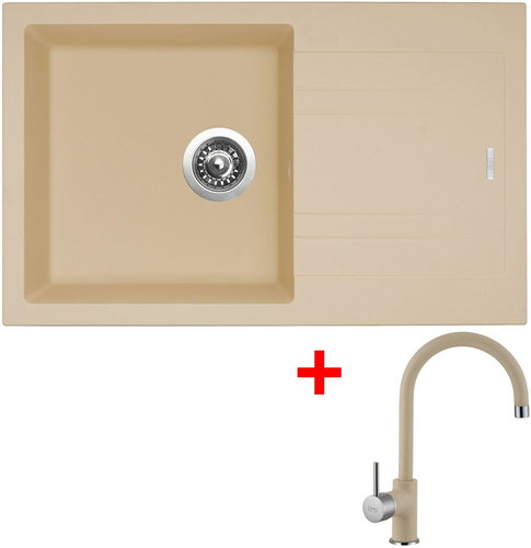 Sinks Linea 780 Sahara + Vitalia GR - Kitchen Sink and Tap Set - Main image