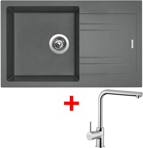 Sinks Linea 780 Titanium + Elka - Kitchen Sink and Tap Set - Main image