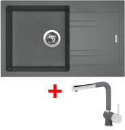 Sinks Linea 780 Titanium + Mix 3 P GR - Set dřezu a baterie