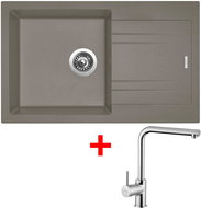 Sinks Linea 780 Truffle + Elka - Kitchen Sink and Tap Set