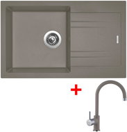 Sinks Linea 780 Truffle + Vitalia GR - Kitchen Sink and Tap Set