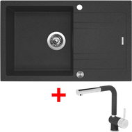 Sinks Linea 780 XC Granblack + Mix 3 P GR - Kitchen Sink and Tap Set