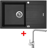 Sinks Linea 780 XC Metalblack + Elka - Set dřezu a baterie