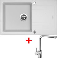 Sinks Linea 780 XC Milk + Elka - Kitchen Sink and Tap Set