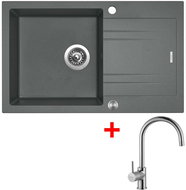 Sinks Linea 780 XC Titanium + Vitalia - Kitchen Sink and Tap Set