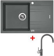 Sinks Linea 780 XC Titanium + Vitalia GR - Set dřezu a baterie