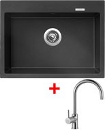Sinks Maximo 680 Metalblack + Vitalia - Kitchen Sink and Tap Set