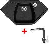 Sinks Naiky 980 Granblack + Mix 3 P GR - Kitchen Sink and Tap Set