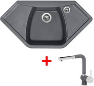 Sinks Naiky 980 Titanium + Mix 3 P GR - Kitchen Sink and Tap Set